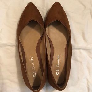 Suede Camel Flats